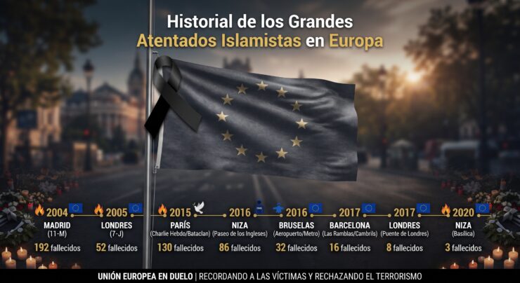 El historial del terrorismo yihadista en Europa