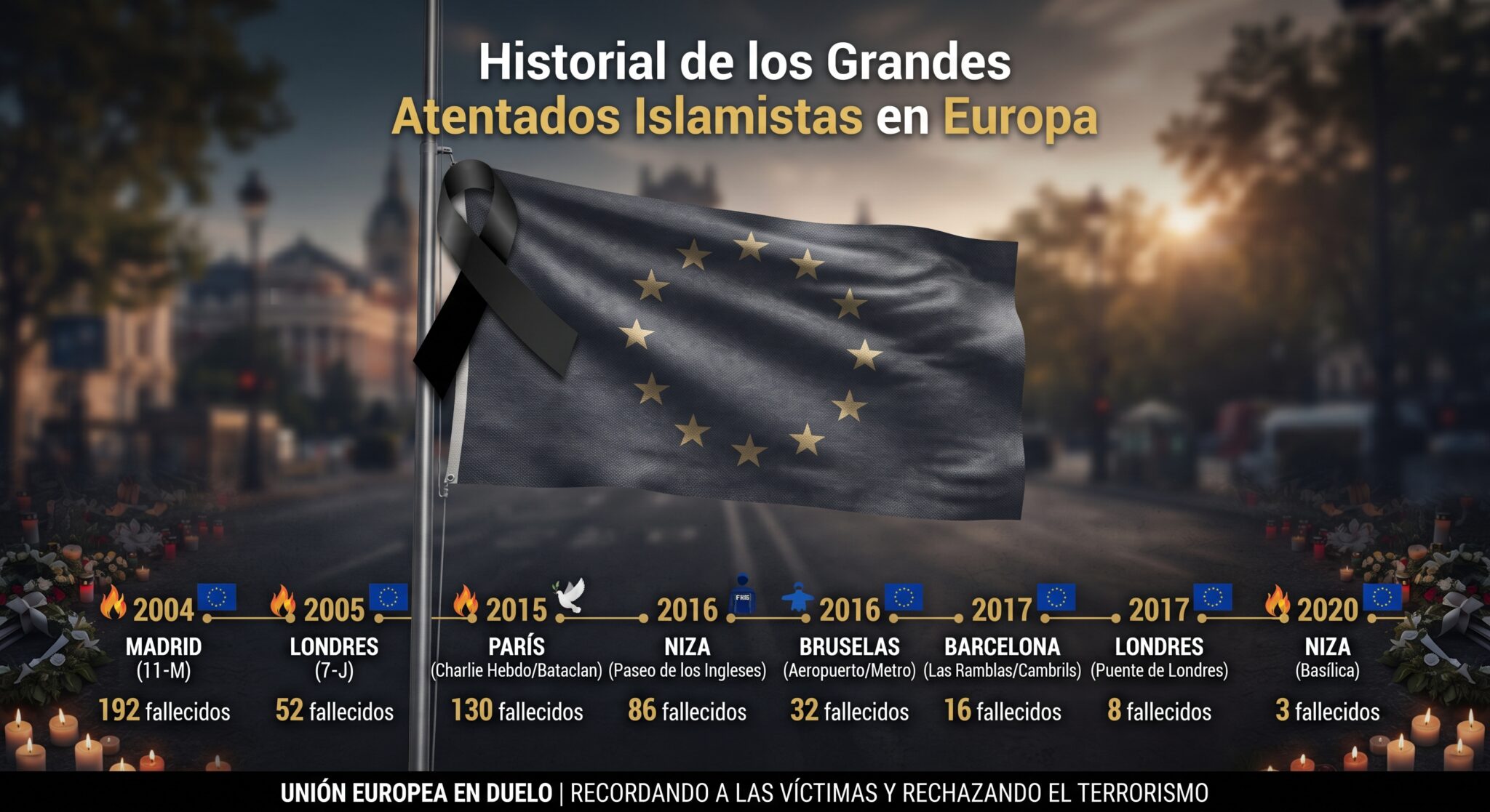 El historial del terrorismo yihadista en Europa